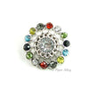 Pinwheel 21mm Rhinestone Button Rainbow