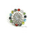 Pinwheel 21mm Rhinestone Button Rainbow