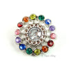 Pinwheel 21mm Rhinestone Button Rainbow