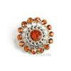 Pinwheel 21mm Rhinestone Button Solid