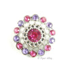Pinwheel 21mm Rhinestone Button Combo