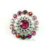 Pinwheel 21mm Rhinestone Button Combo