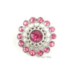 Pinwheel 21mm Rhinestone Button Solid