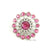 Pinwheel 21mm Rhinestone Button Solid