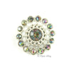 Pinwheel 21mm Rhinestone Button Solid