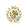 Pinwheel 21mm Rhinestone Button Solid