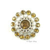 Pinwheel 21mm Rhinestone Button Solid