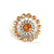 Pinwheel 21mm Rhinestone Button Solid