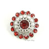 Pinwheel 21mm Rhinestone Button Solid