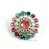 Pinwheel 21mm Rhinestone Button Combo