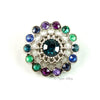 Pinwheel 21mm Rhinestone Button Combo
