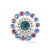 Pinwheel 21mm Rhinestone Button Combo