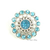 Pinwheel 21mm Rhinestone Button Solid
