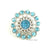 Pinwheel 21mm Rhinestone Button Solid