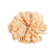 Scallop White Quatrefoil Print Chiffon Flower 2.75"