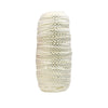 Ivory 3/8" Narrow Fold Over Elastic Metallic Silver Dot BTY