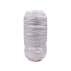 Lilac Mist 3/8" Narrow Fold Over Elastic Metallic Silver Dot BTY