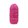 Shocking Pink 3/8" Narrow Fold Over Elastic Metallic Silver Dot BTY