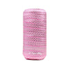 Hot Pink 5/8" Fold Over Elastic Metallic Silver Small Quatrefoil BTY