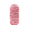 Coral Rose 3/8" Narrow Fold Over Elastic White Dot BTY